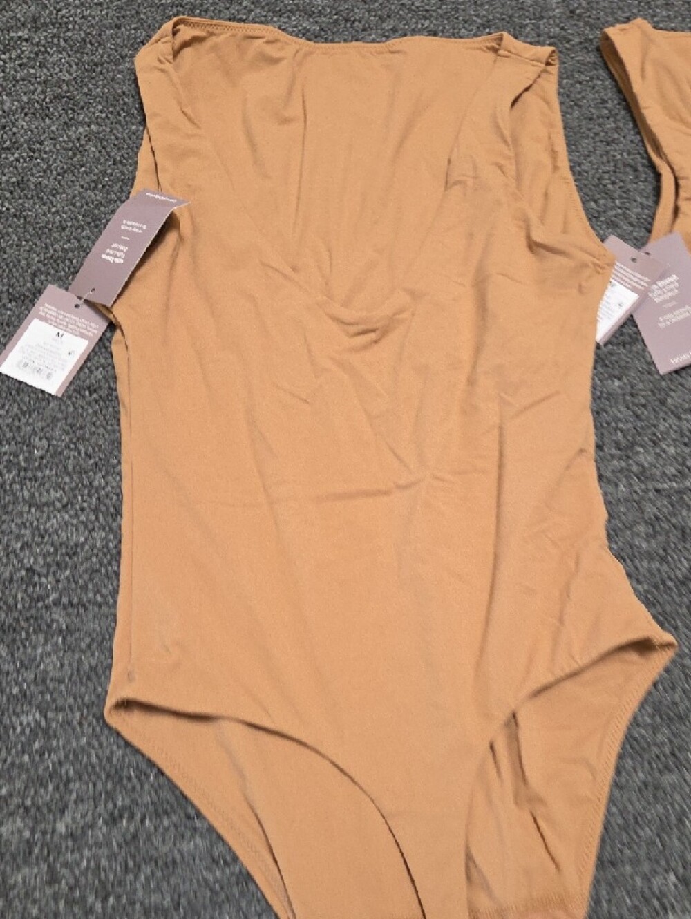 (#1C) 3 Auden Women’s Bodysuit in Camel Tan - Picture 6 of 8